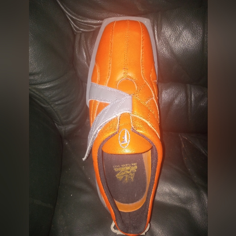 JOHN FLUEVOG Future Angel Orange & White Sneakers Modern Design NEW - Picture 5 of 10
